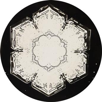 WILSON A. BENTLEY (1865-1931) A selection of 3 snow crystal studies.